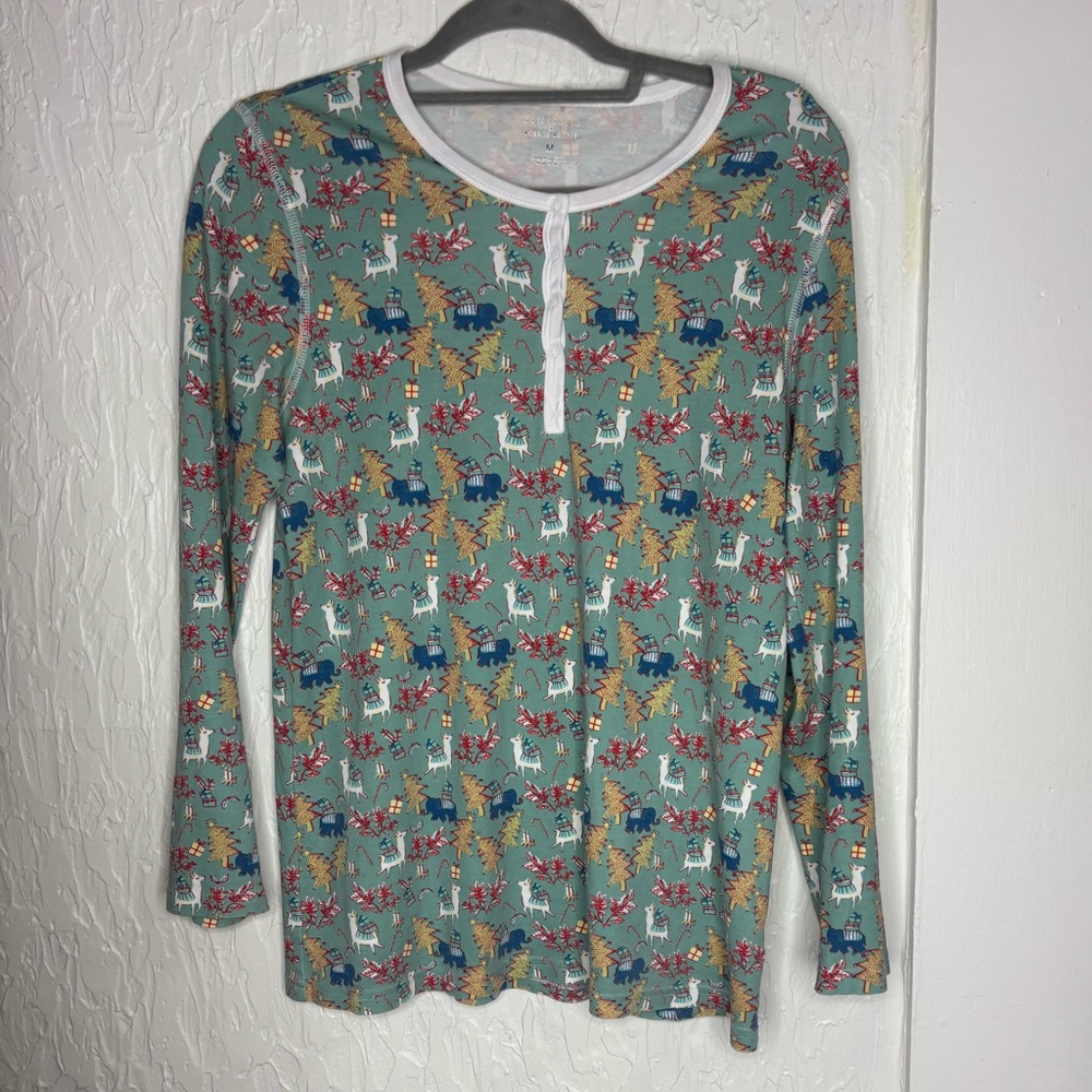 Roller Rabbit x Maisonette | Women's Prancing Deer Pajama Top Size Medium